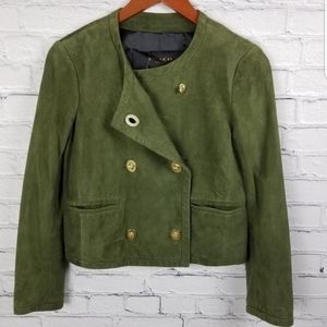 Coach Olive Green Jacqueline Suede Jacket Size S